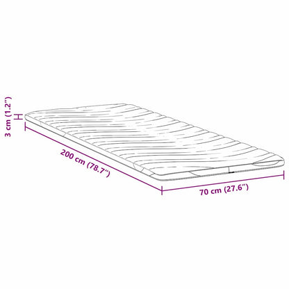 Matraspads Wit 70 x 200 cm Niet-plakkende polyester