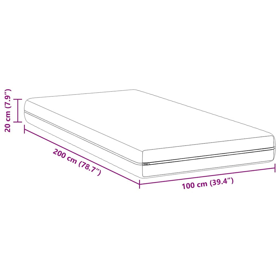 Matrassen Wit 100 x 200 cm 100% polyester stof