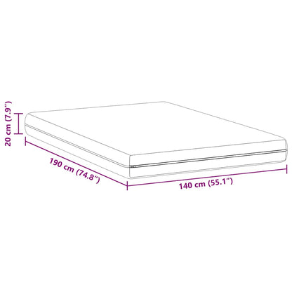 Matrassen Wit 140 x 190 cm 100% polyester stof