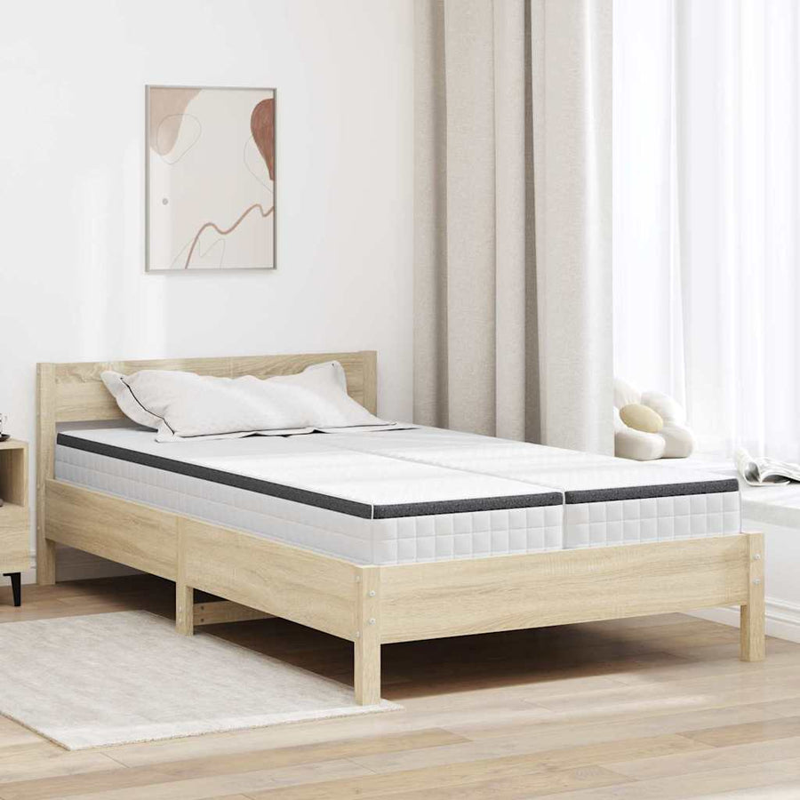 Matrassen 2 pcs Wit, Grijs 60 x 200 cm Gebreide stof