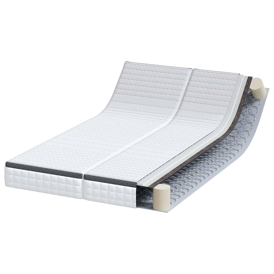 Matrassen 2 pcs Wit, Grijs 60 x 200 cm Gebreide stof