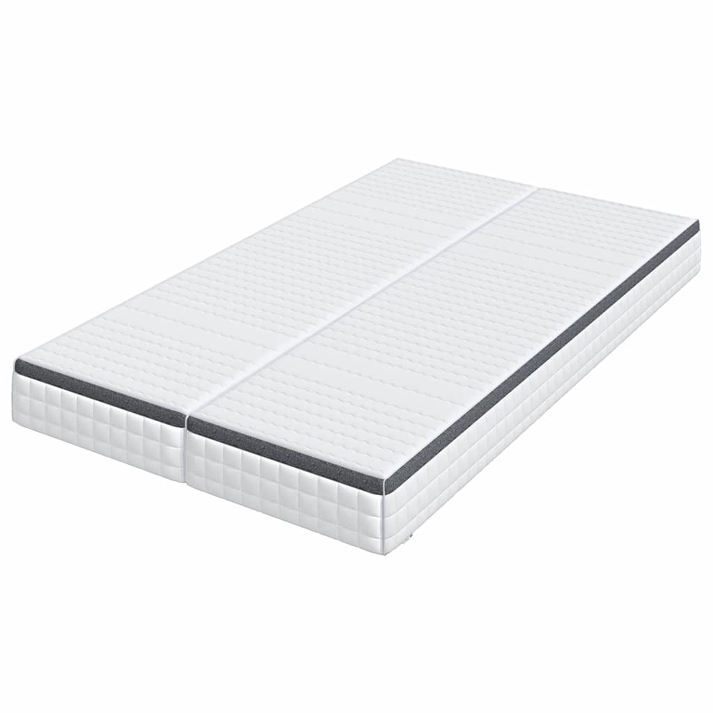 Matrassen 2 pcs Wit, Grijs 60 x 200 cm Gebreide stof