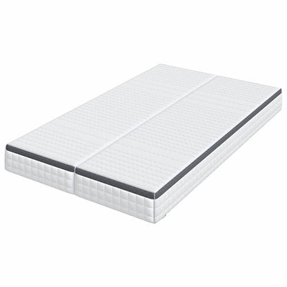 Matrassen 2 pcs Wit, Grijs 60 x 200 cm Gebreide stof