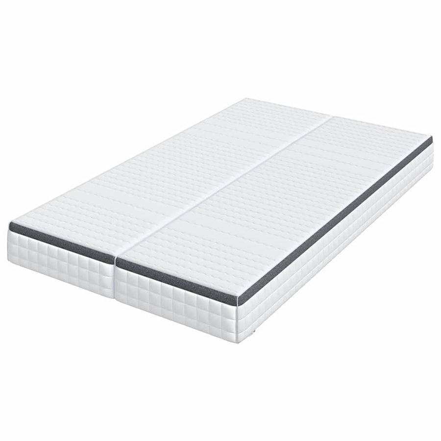 Matrassen 2 pcs Wit, Grijs 60 x 200 cm Gebreide stof