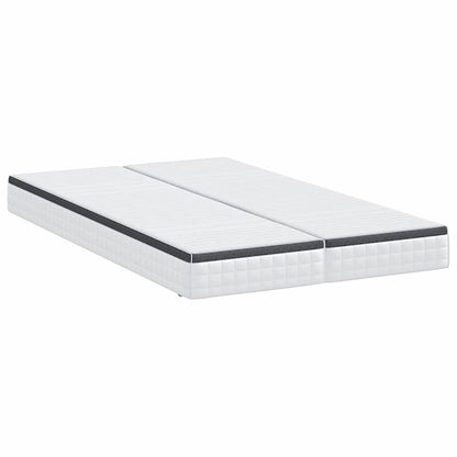 Matrassen 2 pcs Wit, Grijs 60 x 200 cm Gebreide stof
