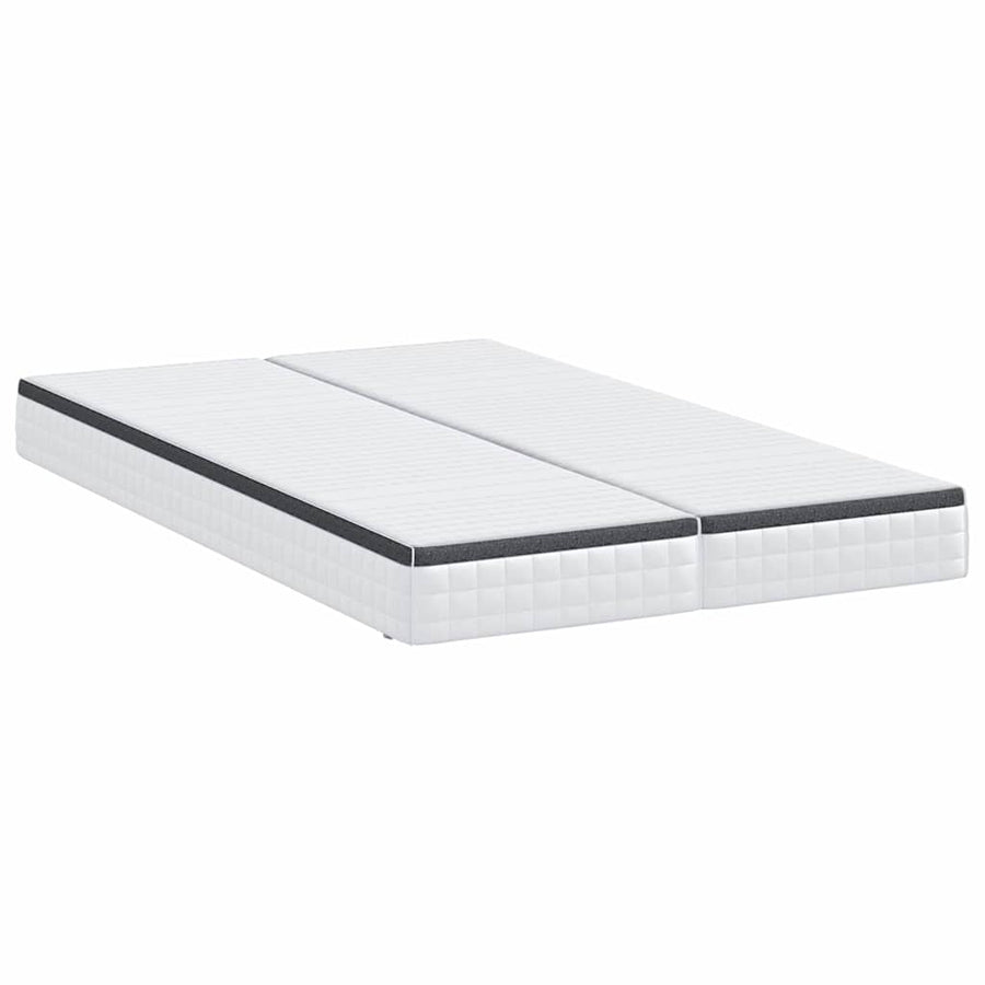 Matrassen 2 pcs Wit, Grijs 60 x 200 cm Gebreide stof
