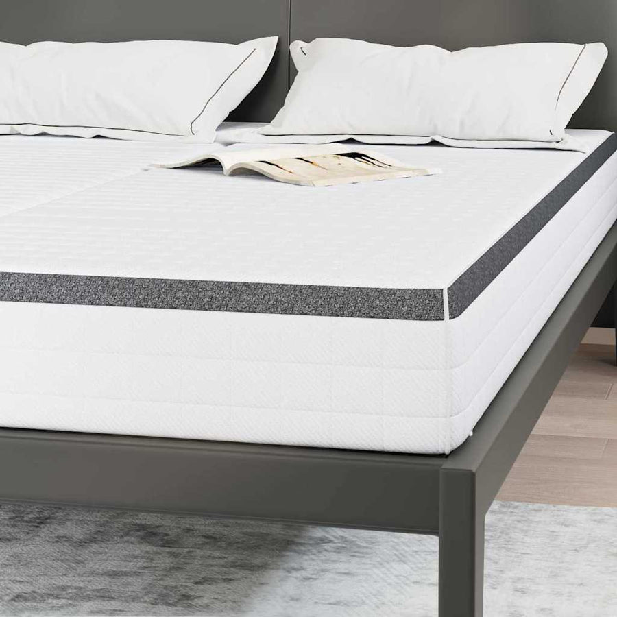 Matrassen 2 pcs Wit, Grijs 80 x 200 cm Gebreide stof