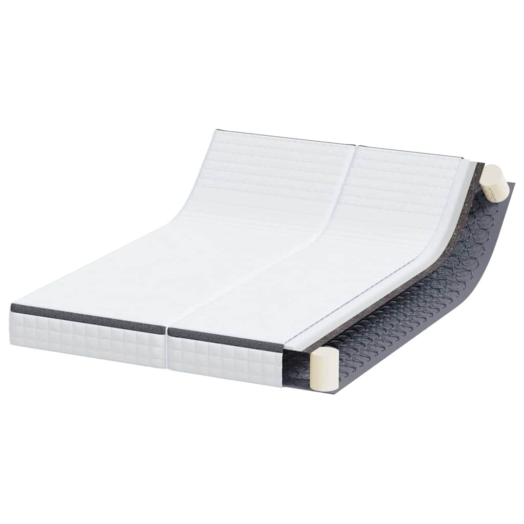 Matrassen 2 pcs Wit, Grijs 80 x 200 cm Gebreide stof