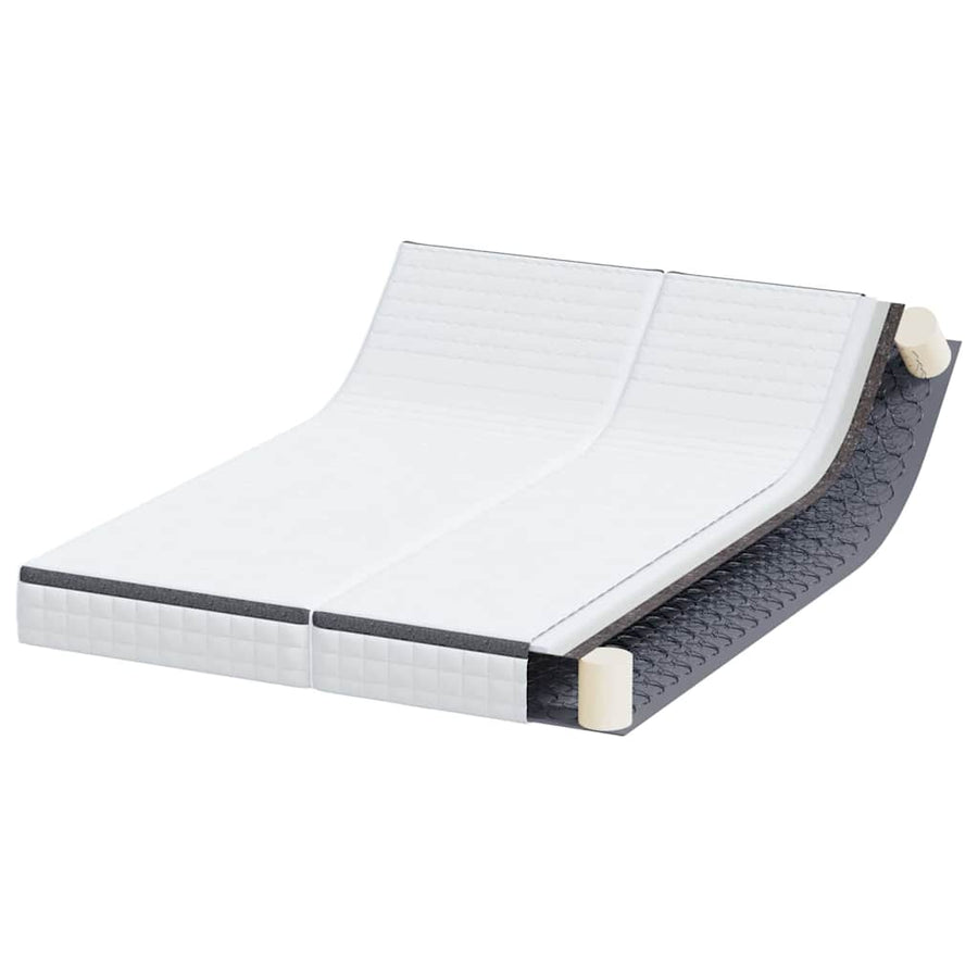 Matrassen 2 pcs Wit, Grijs 80 x 200 cm Gebreide stof