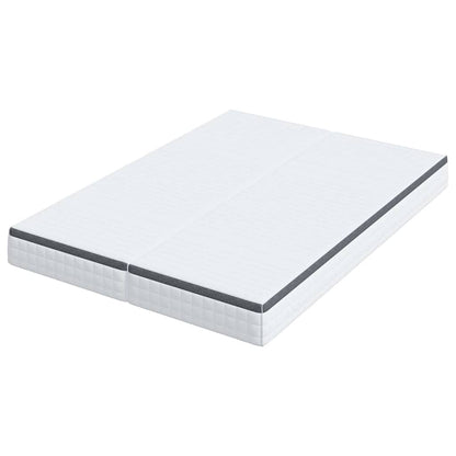 Matrassen 2 pcs Wit, Grijs 80 x 200 cm Gebreide stof