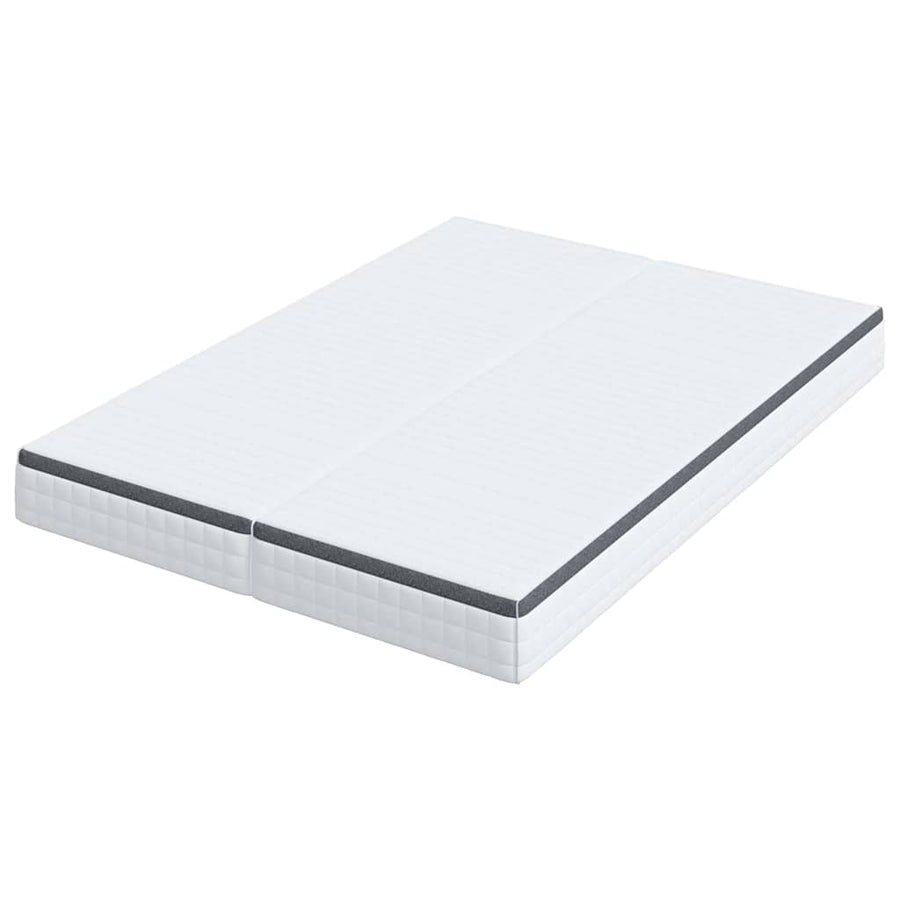 Matrassen 2 pcs Wit, Grijs 80 x 200 cm Gebreide stof