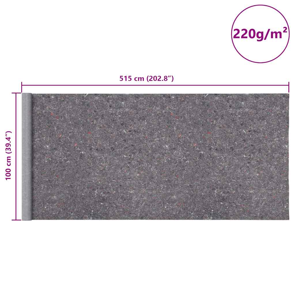 Antislip schildersvlies 515 cm 220 g/m² grijs
