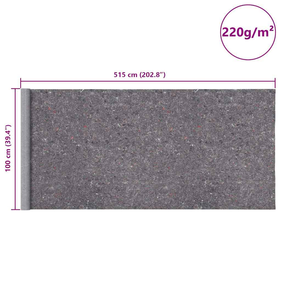 Antislip schildersvlies 515 cm 220 g/m² grijs