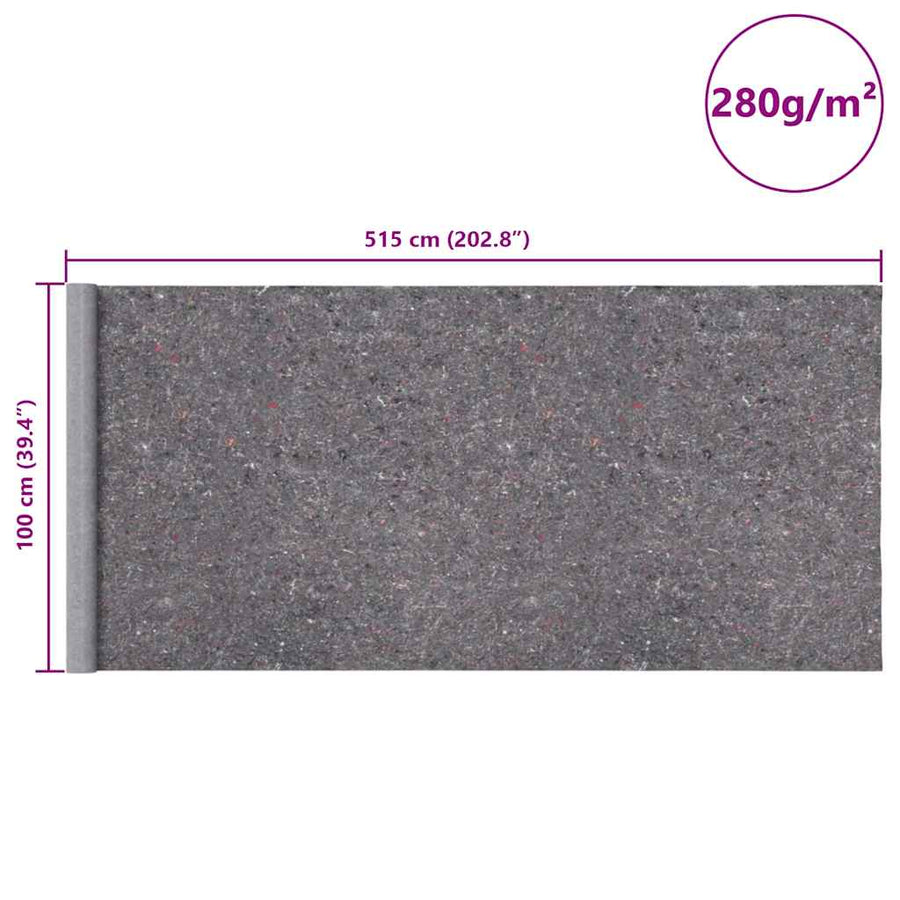 Antislip schildersvlies 515 cm 280 g/m² grijs