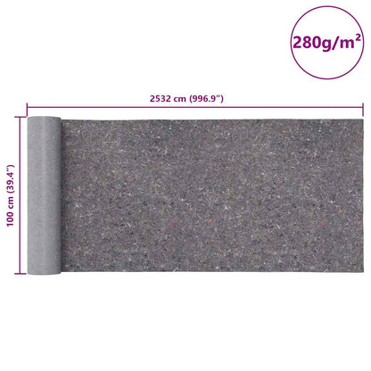 Antislip schildersvlies 2532 cm 280 g/m² grijs