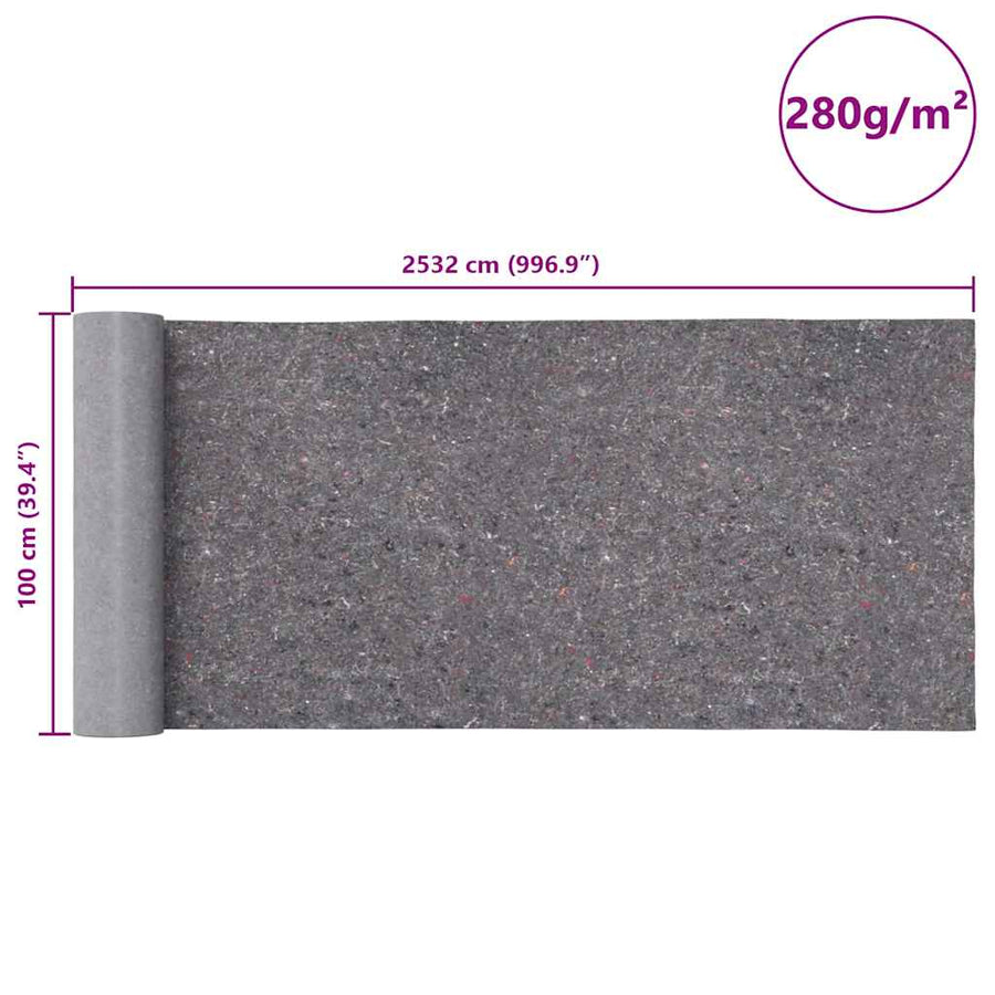 Antislip schildersvlies 2532 cm 280 g/m² grijs