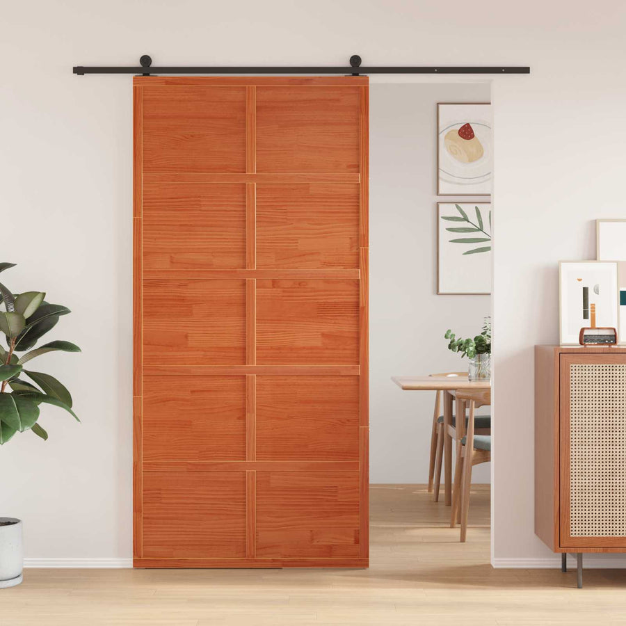 Schuifdeur Wasbruin 100 x 208 cm Massief grenenhout