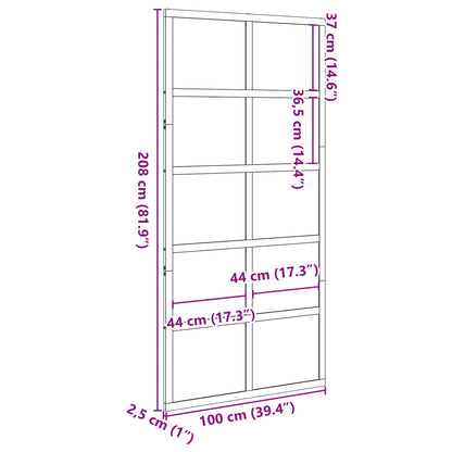 Schuifdeur Wasbruin 100 x 208 cm Massief grenenhout