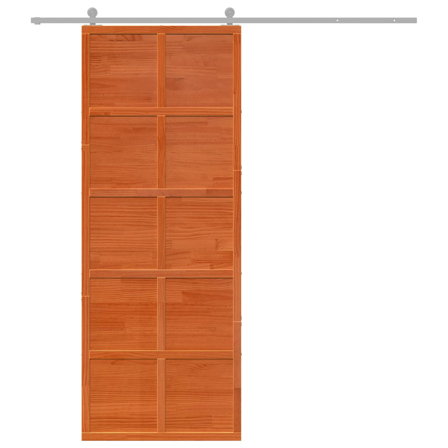 Schuifdeur Wasbruin 80 x 208 cm Massief grenenhout