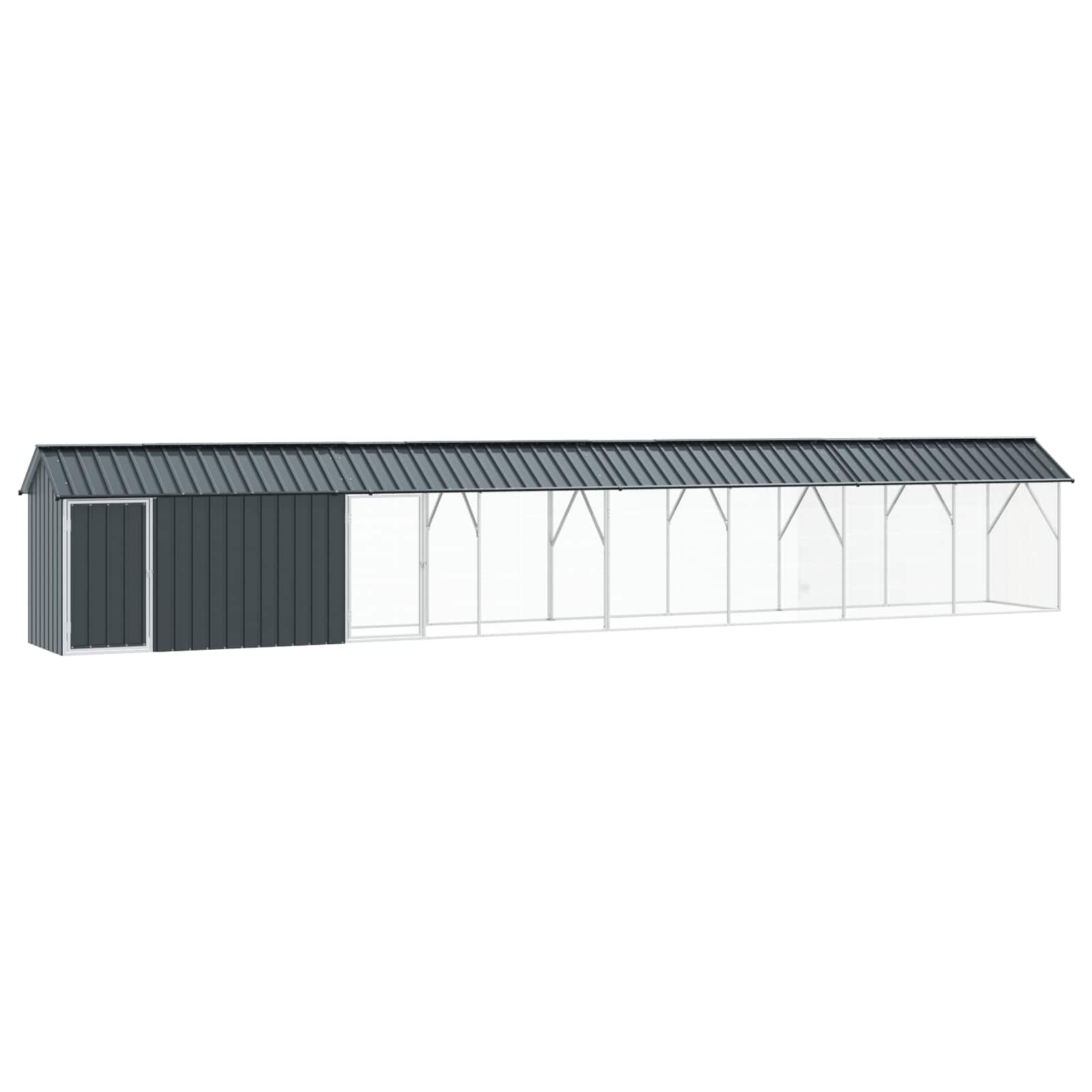 Vogelkooi Antraciet 844 X 103 X 142 Cm Gegalvaniseerd Staal 112 x 838 x 141 cm