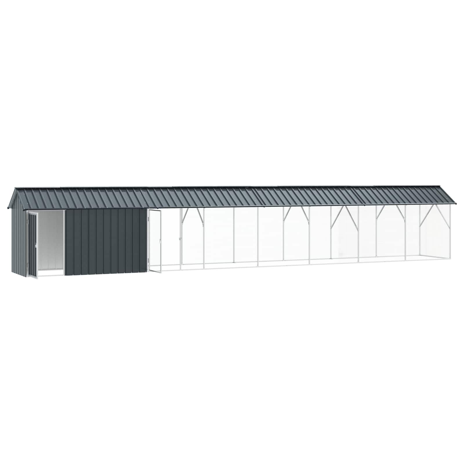 Vogelkooi Antraciet 844 X 103 X 142 Cm Gegalvaniseerd Staal 112 x 838 x 141 cm