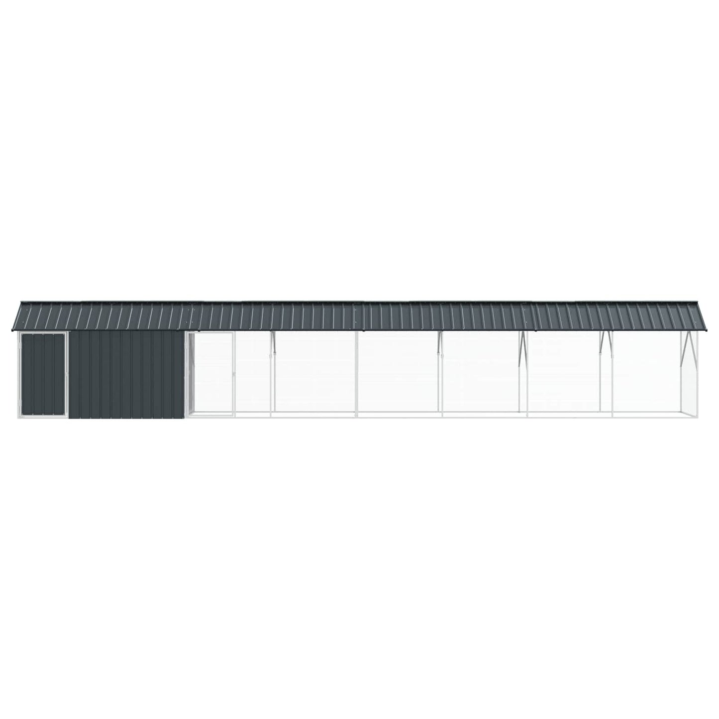 Vogelkooi Antraciet 844 X 103 X 142 Cm Gegalvaniseerd Staal 112 x 838 x 141 cm