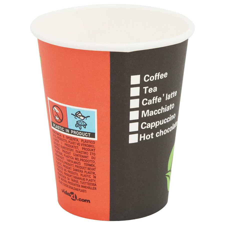 Papieren koffiekopjes met deksel 1000 st 8oz 240 ml