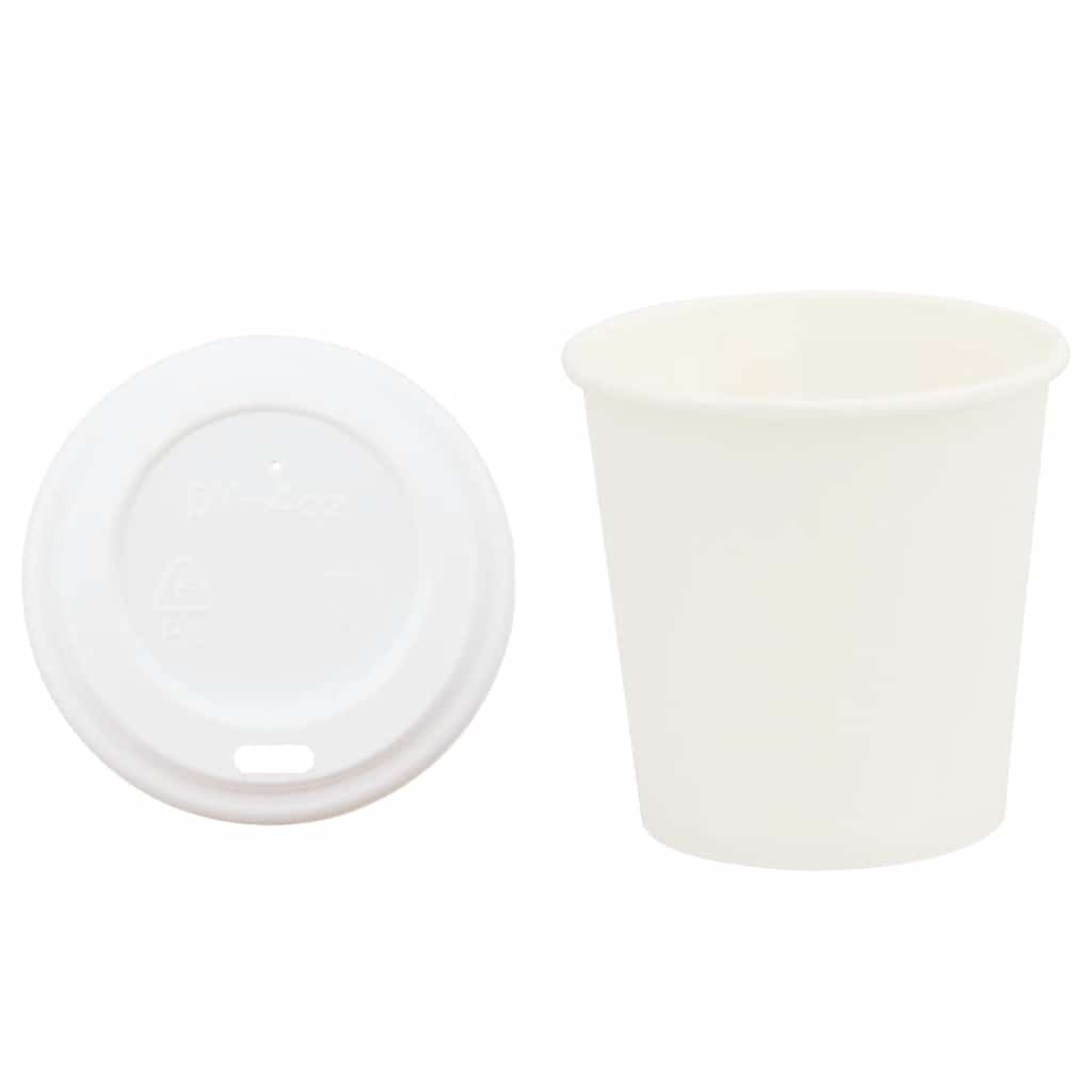 Papieren Koffiekopjes Met Deksel 1000 St 4Oz 100 ml