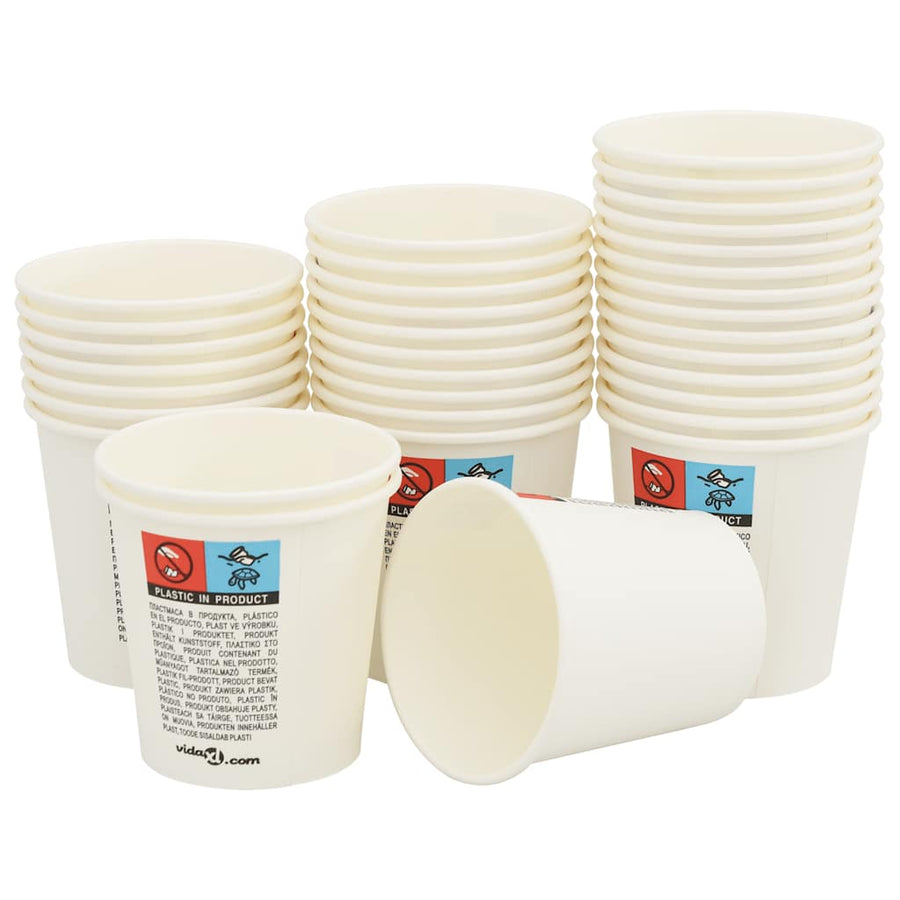 Papieren Koffiekopjes Met Deksel 1000 St 4Oz 100 ml