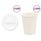 Papieren koffiekopjes met deksel 1000 st 200 ml