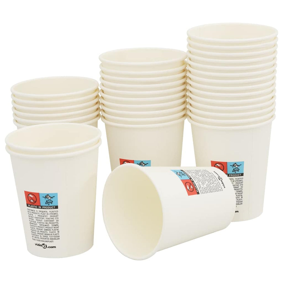Papieren koffiekopjes met deksel 1000 st 8oz 200 ml