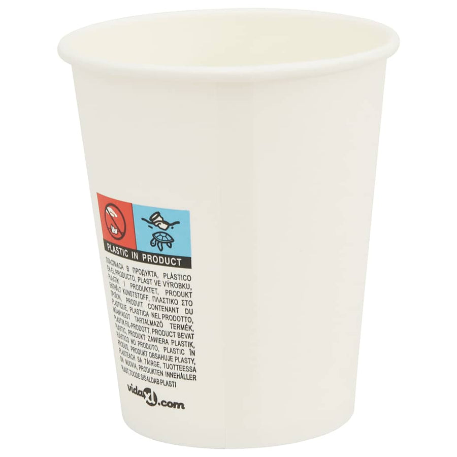 Papieren koffiekopjes met deksel 1000 st 8oz 200 ml
