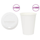 Paper coffee cups with lid 1000 pcs 12oz 300 ml