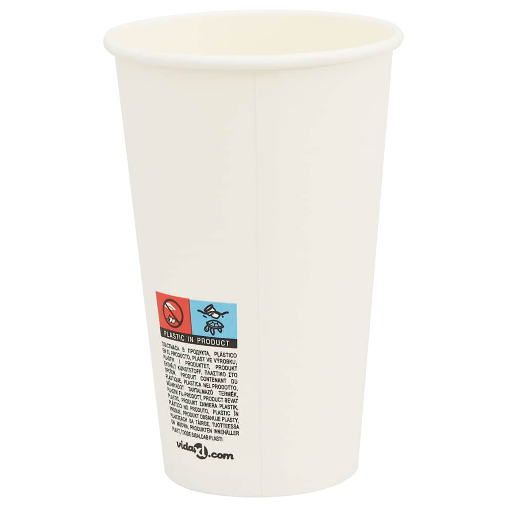 Papieren koffiekopjes met deksel 1000 st 16oz 400 ml