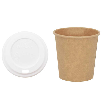 Papieren Koffiekopjes Met Deksel 1000 St 4Oz 100 ml