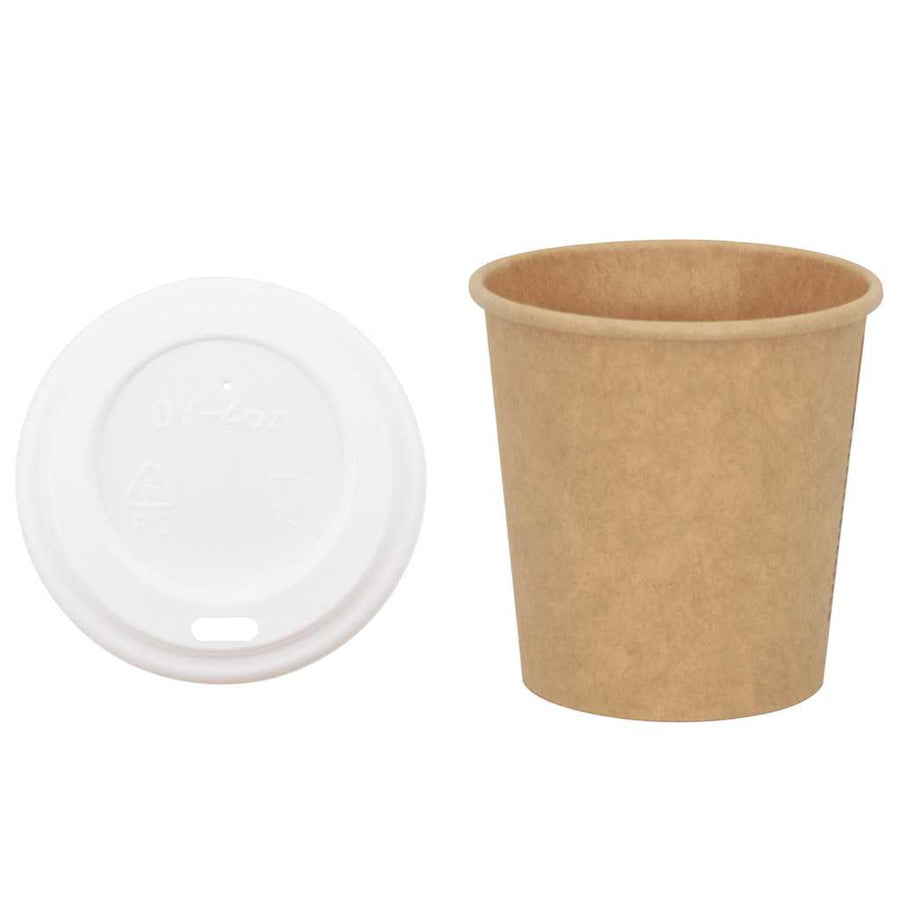 Papieren Koffiekopjes Met Deksel 1000 St 4Oz 100 ml