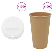 Papieren koffiekopjes met deksel 1000 st 16oz 400 ml