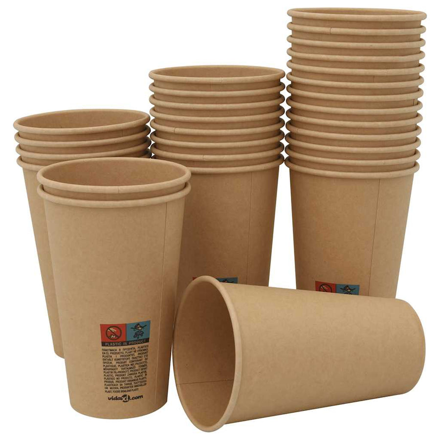 Papieren koffiekopjes met deksel 1000 st 16oz 400 ml