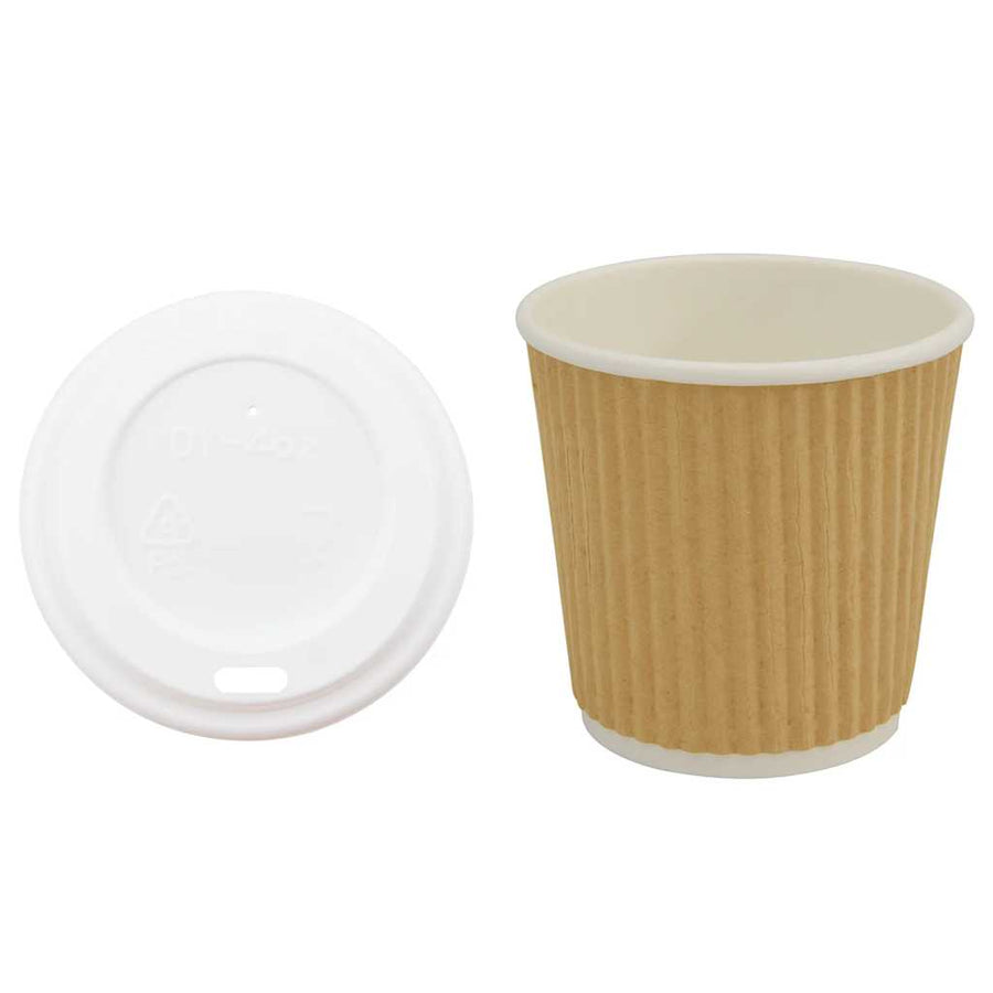 Papieren Koffiekopjes Met Deksel 1000 St 4Oz 100 ml