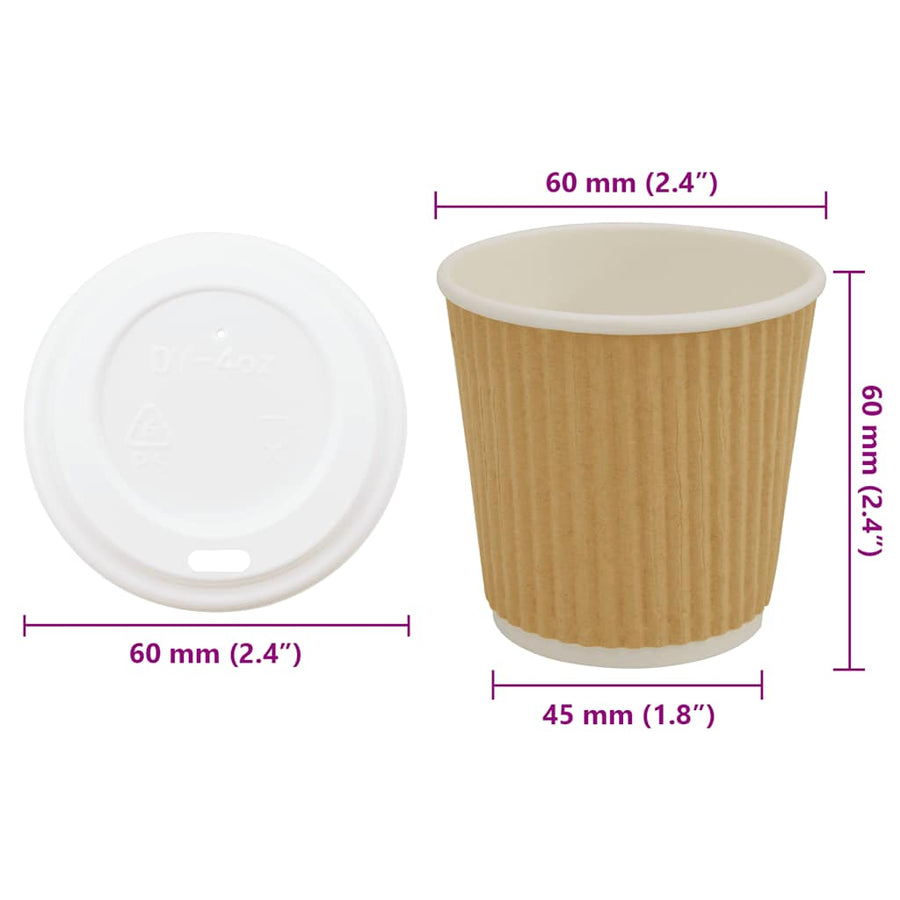 Papieren Koffiekopjes Met Deksel 1000 St 4Oz 100 ml