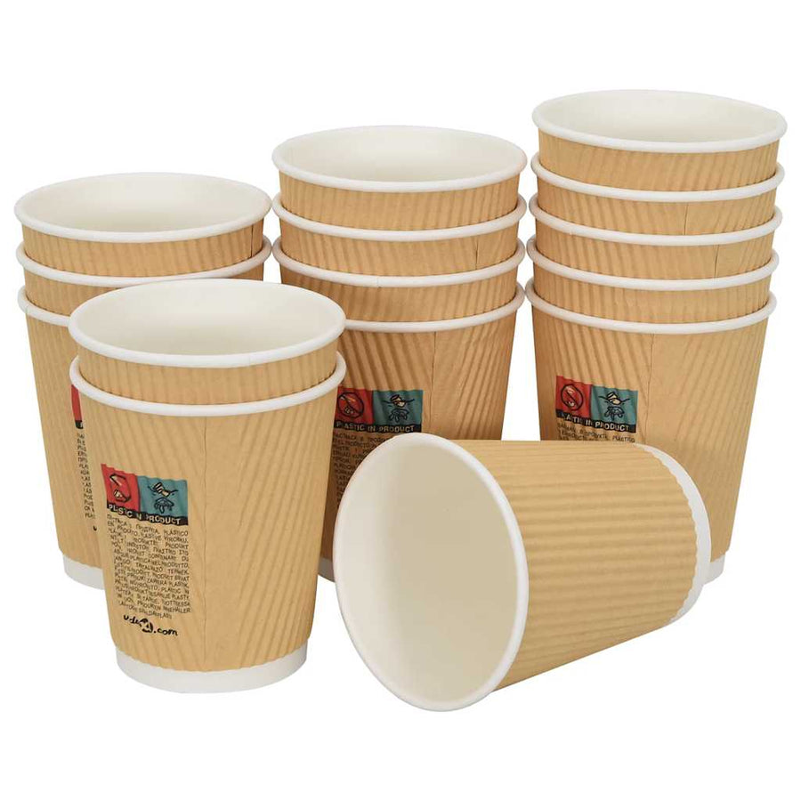 Papieren koffiekopjes met deksel 1000 st 8oz 200 ml