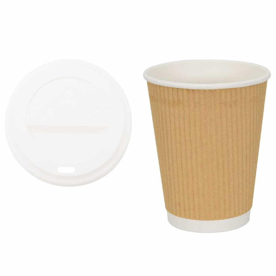 Papieren koffiekopjes met deksel 1000 st 12oz 300 ml
