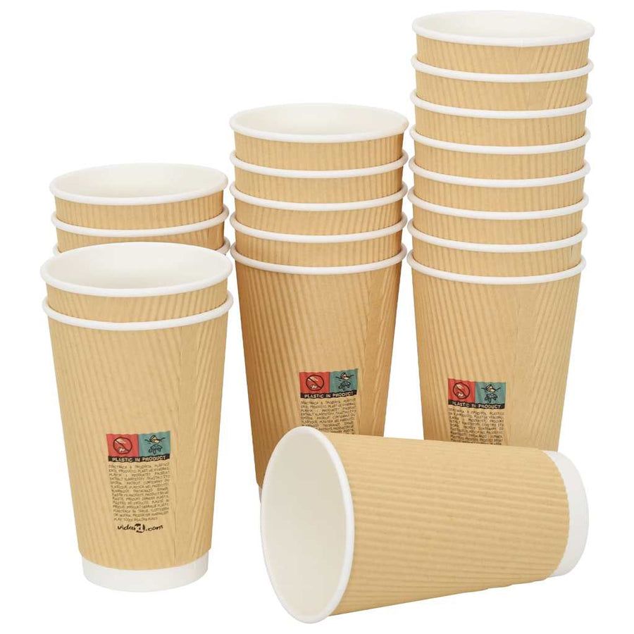 Papieren koffiekopjes met deksel 1000 st 16oz 400 ml