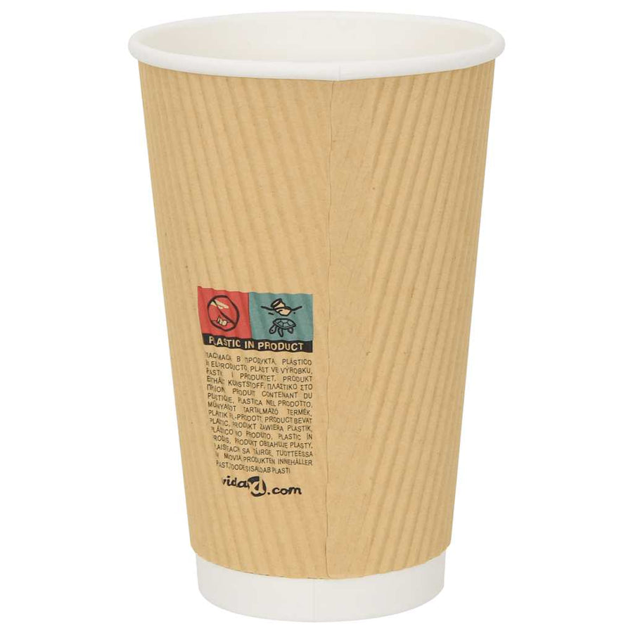 Papieren koffiekopjes met deksel 1000 st 16oz 400 ml