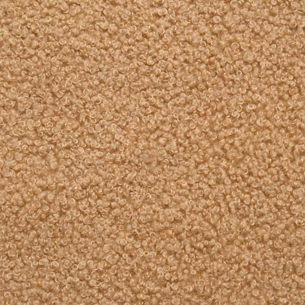 Bureaustoel beige gekrulde wolachtige stof