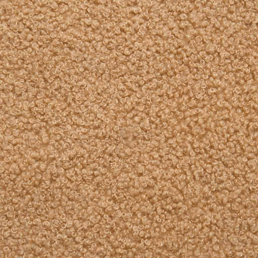 Bureaustoel beige gekrulde wolachtige stof