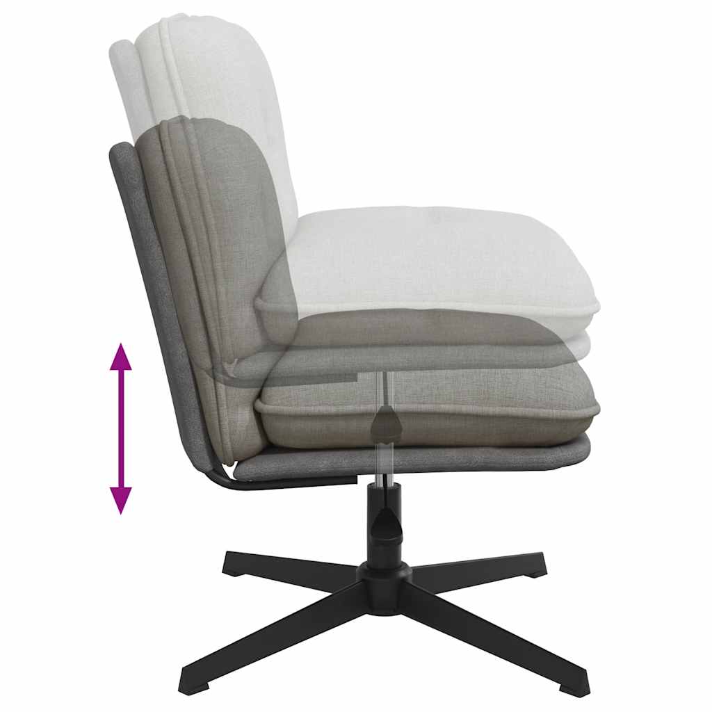 Kantoorstoel draaibaar stof lichtgrijs