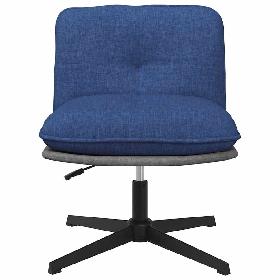 Kantoorstoel draaibaar stof blauw