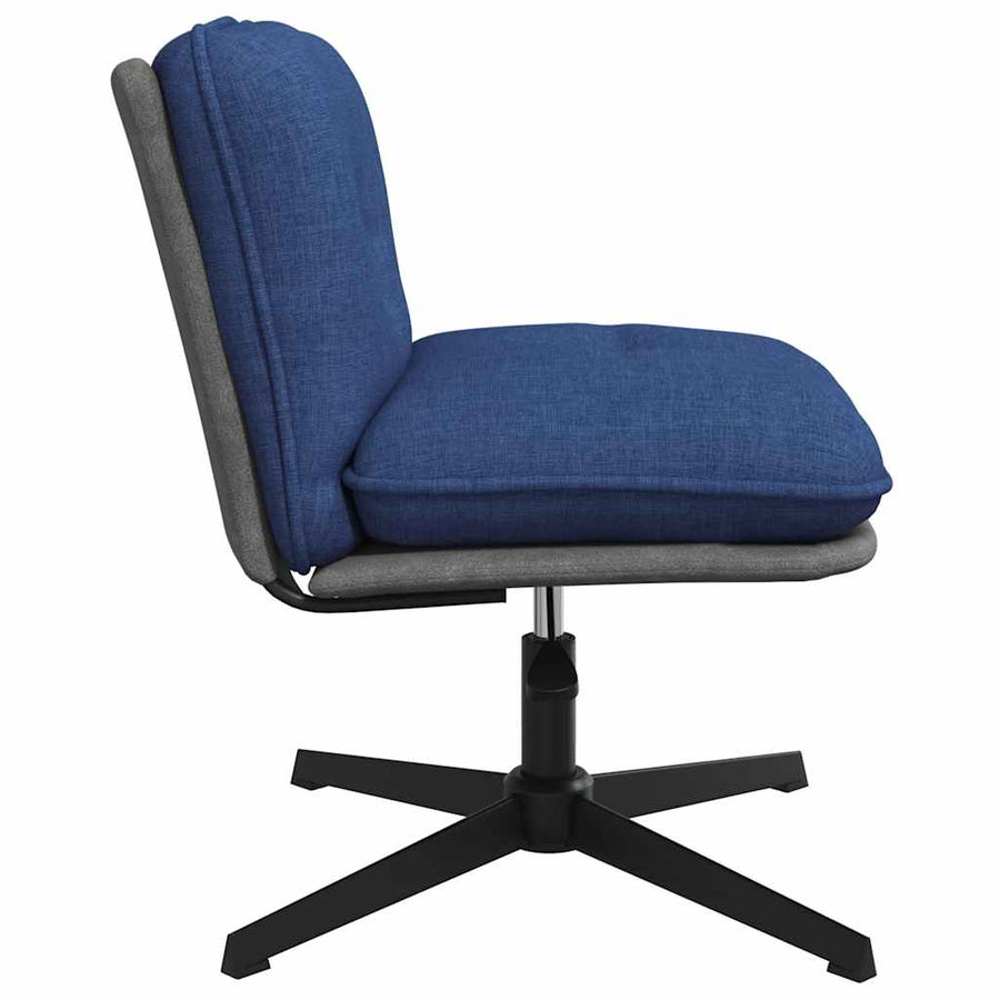 Kantoorstoel draaibaar stof blauw