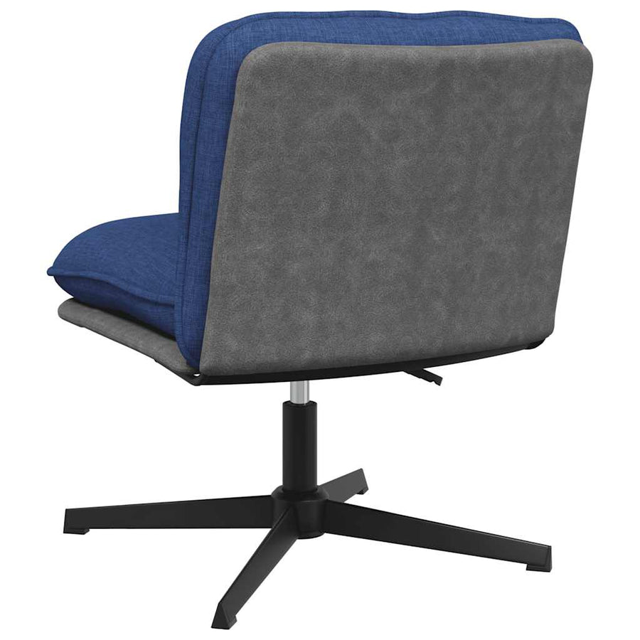 Kantoorstoel draaibaar stof blauw